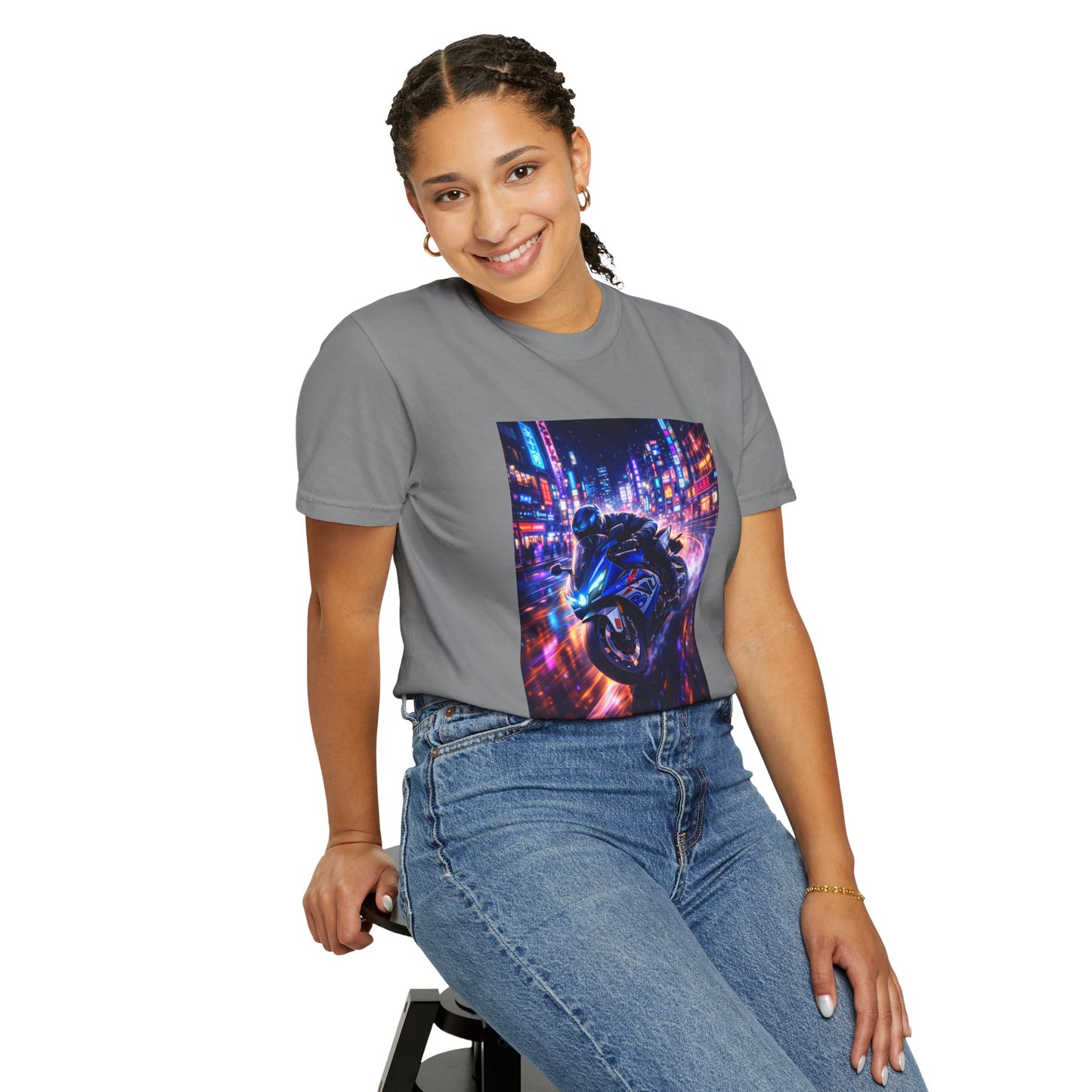 Suzuki GSX-R1000-NEON NIGHT RUN -  T-Shirt — Neon Night Rider Graphic Tee