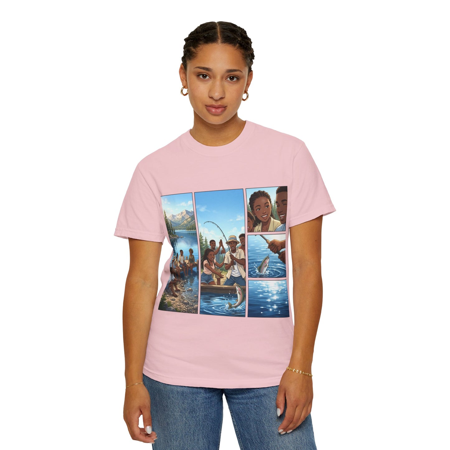 ake Tahoe Fishing Moments T-Shirt — Retro Outdoors Fishing Graphic Tee