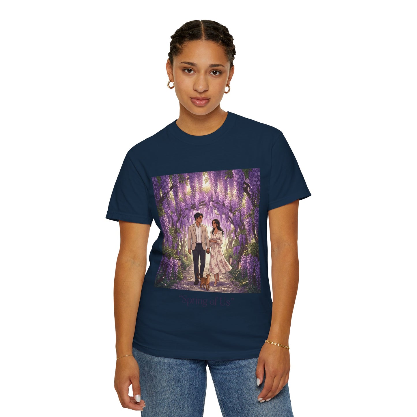 Spring of Us T-Shirt — Romantic Wisteria Couple Graphic Tee