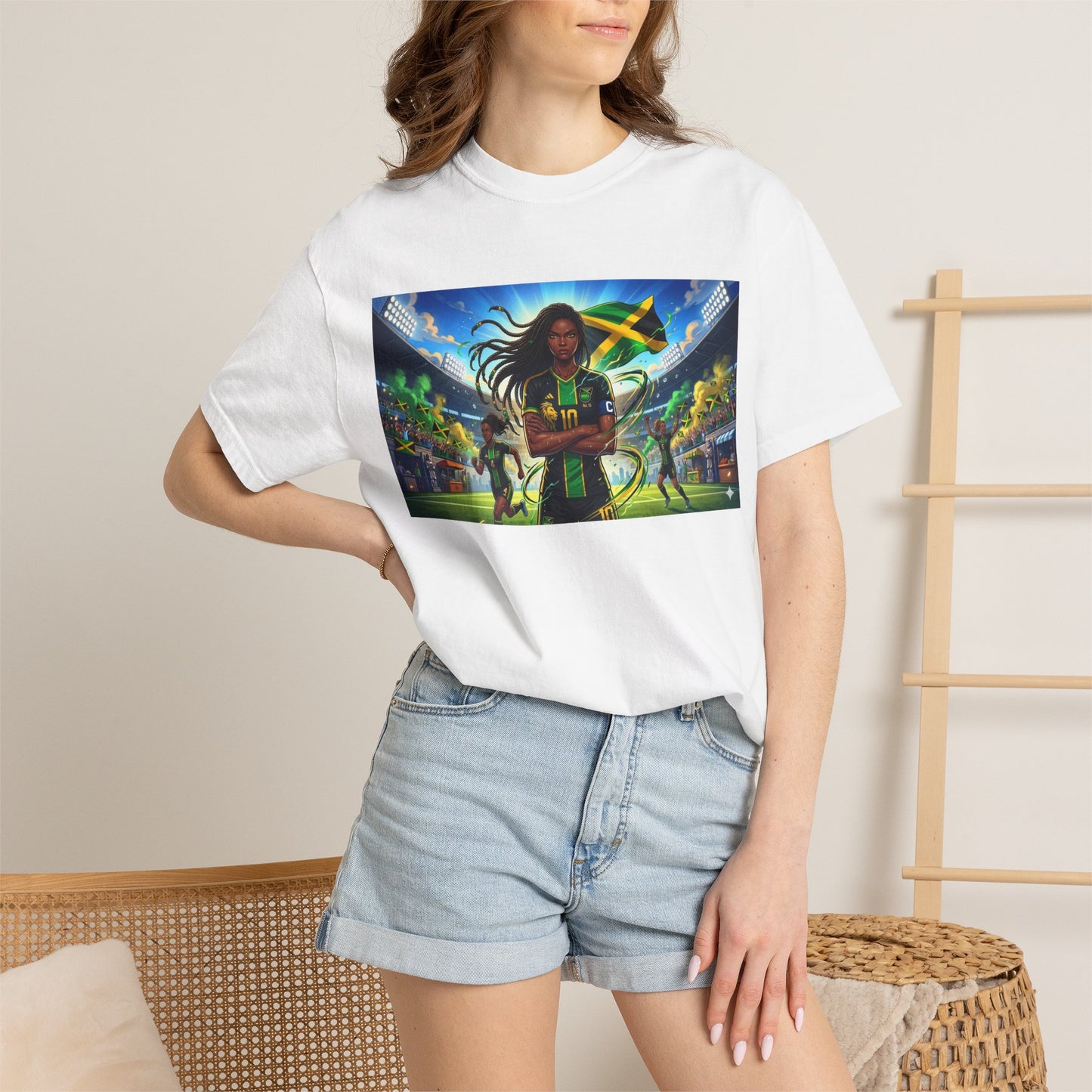 Jamaican Soccer Captain T-Shirt — Rasta Player Stadium Graphic Tee