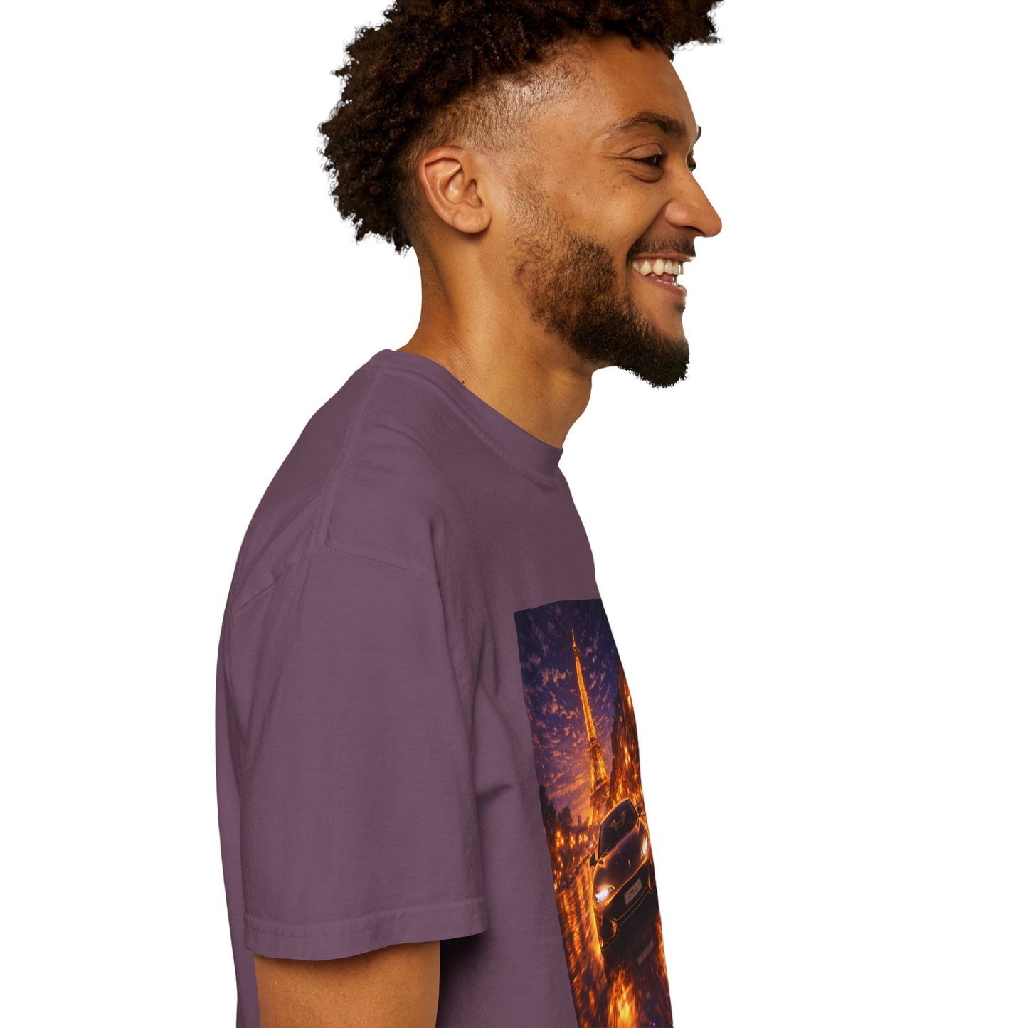 Paris Night Drive T-Shirt — Eiffel Tower Car Scene