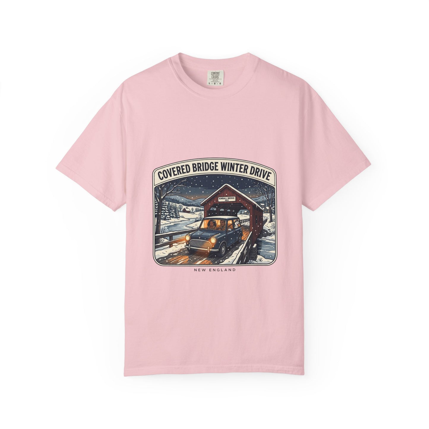 Covered Bridge Winter Drive T-Shirt