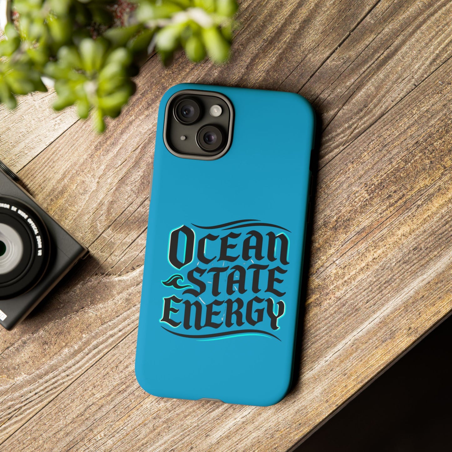 Ocean State Energy Phone Case — Tough Protective iPhone Cover with Nautical Script