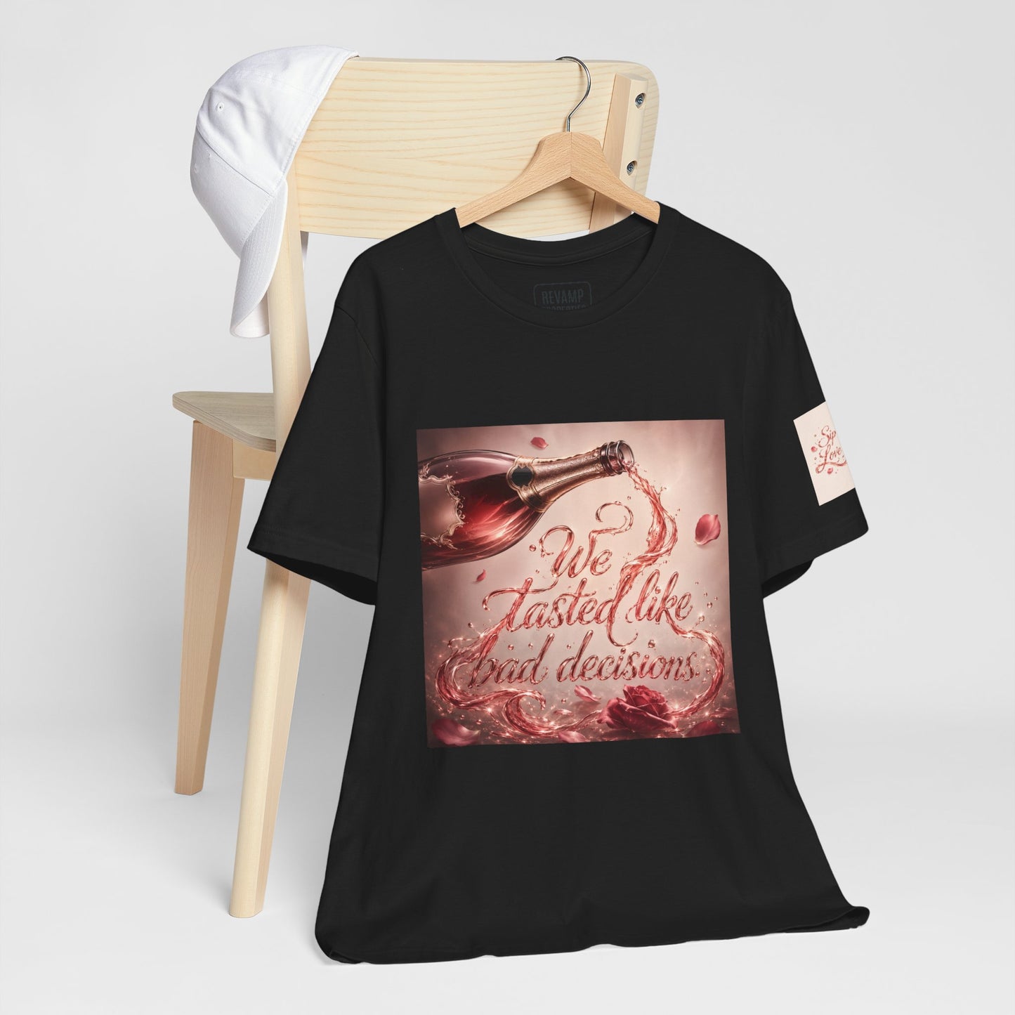 We Tasted Like Bad Decisions T shirt - Pink Champagne Pleasure Graphic Tee