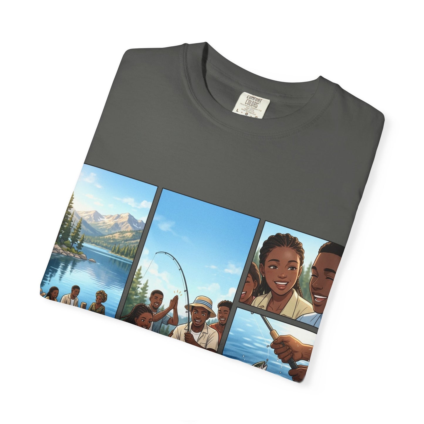 ake Tahoe Fishing Moments T-Shirt — Retro Outdoors Fishing Graphic Tee