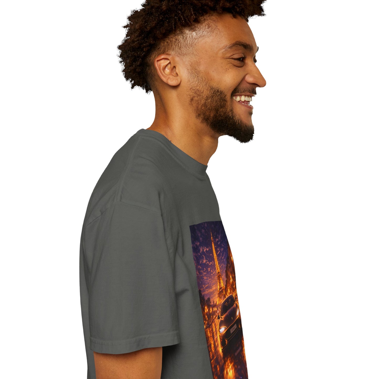 Paris Night Drive T-Shirt — Eiffel Tower Car Scene