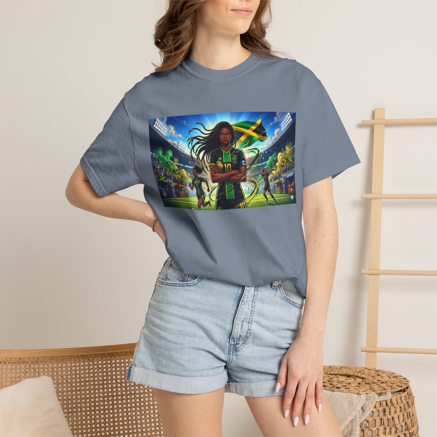 Jamaican Soccer Captain T-Shirt — Rasta Player Stadium Graphic Tee