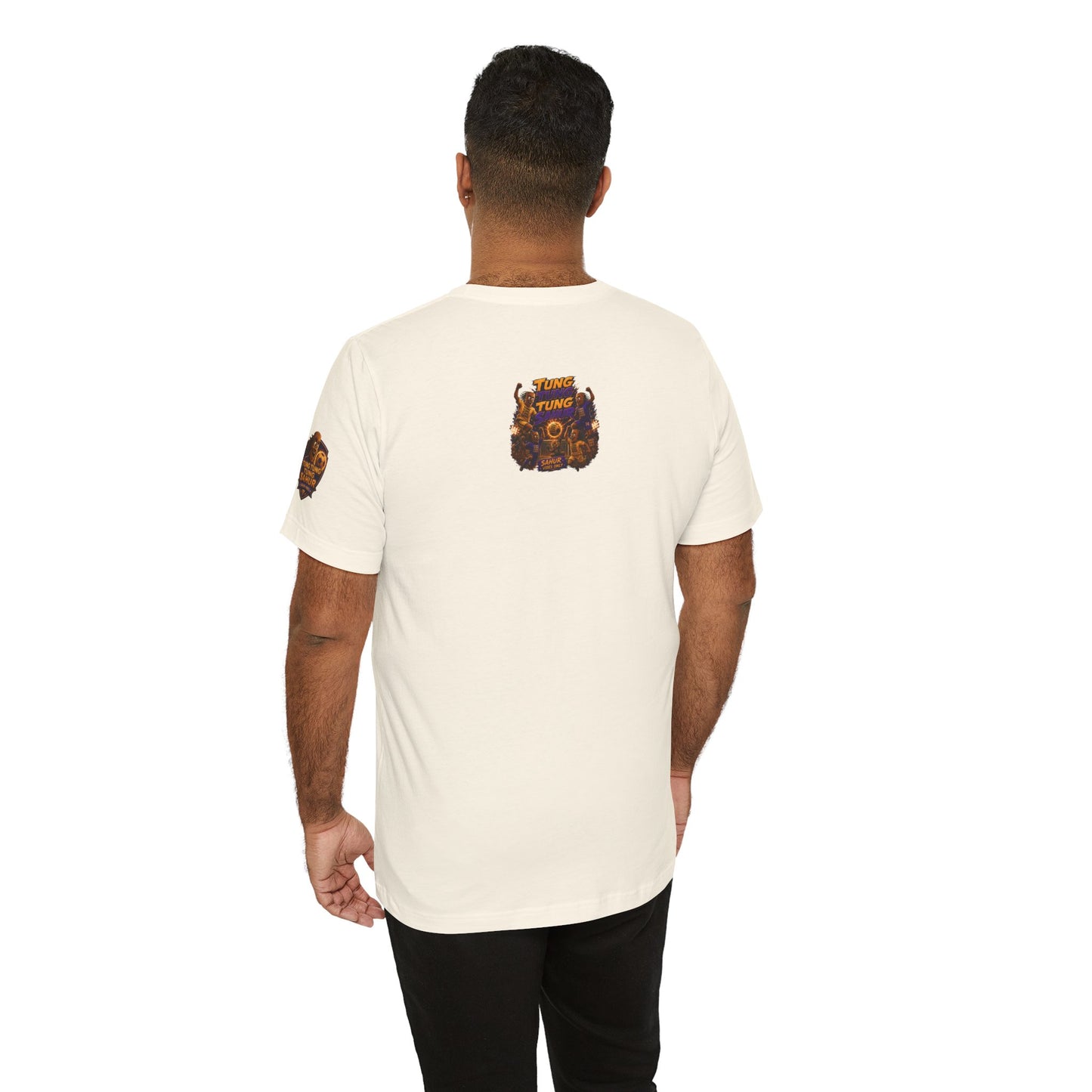 Tung Tung Tung Sahur Header Goal Soccer Action Graphic Tee — Team Court Night Design