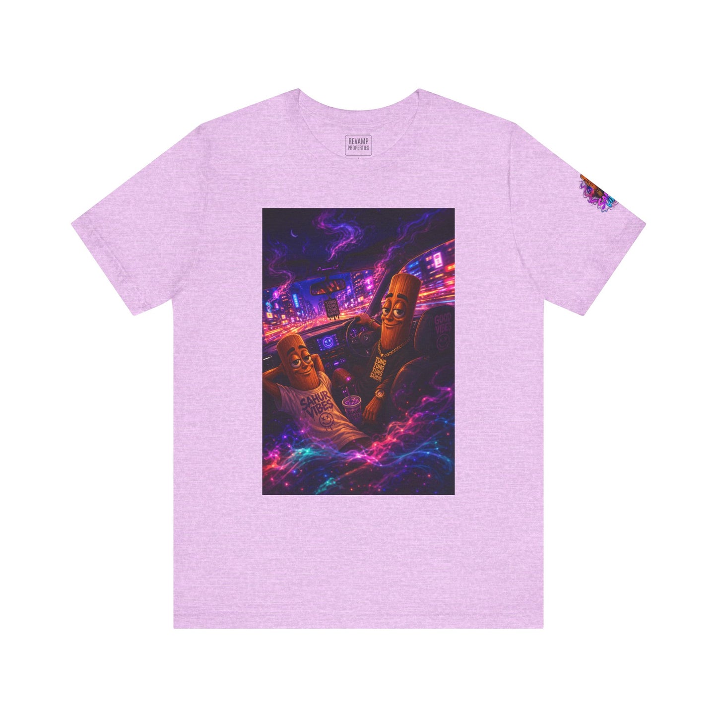 Tung Tung Tung Sahur Who Ride Like Us T-Shirt — Night Cruise Vaporwave Graphic Tee