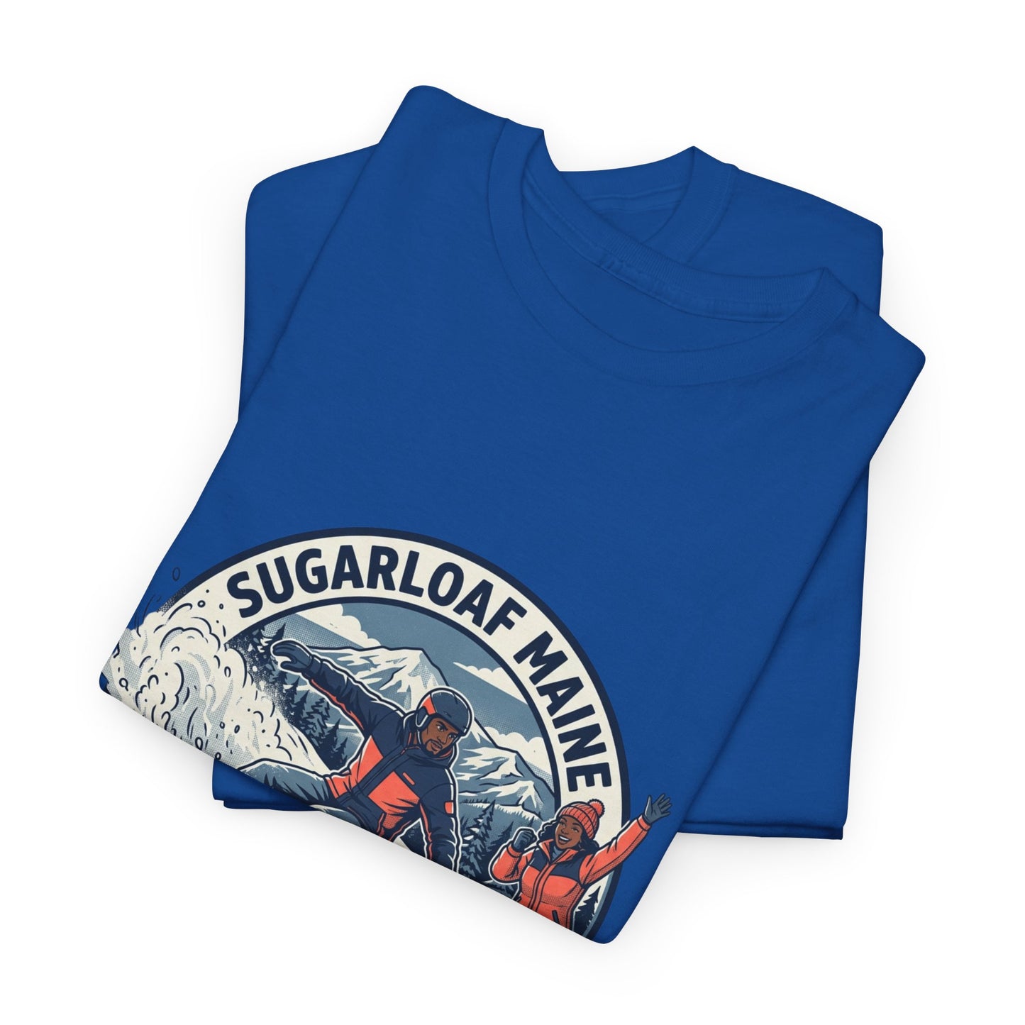 Sugarloaf Maine Snowboard & Ski T‑Shirt — Sugarloaf‑Carrabassett Valley Retro Graphic Tee