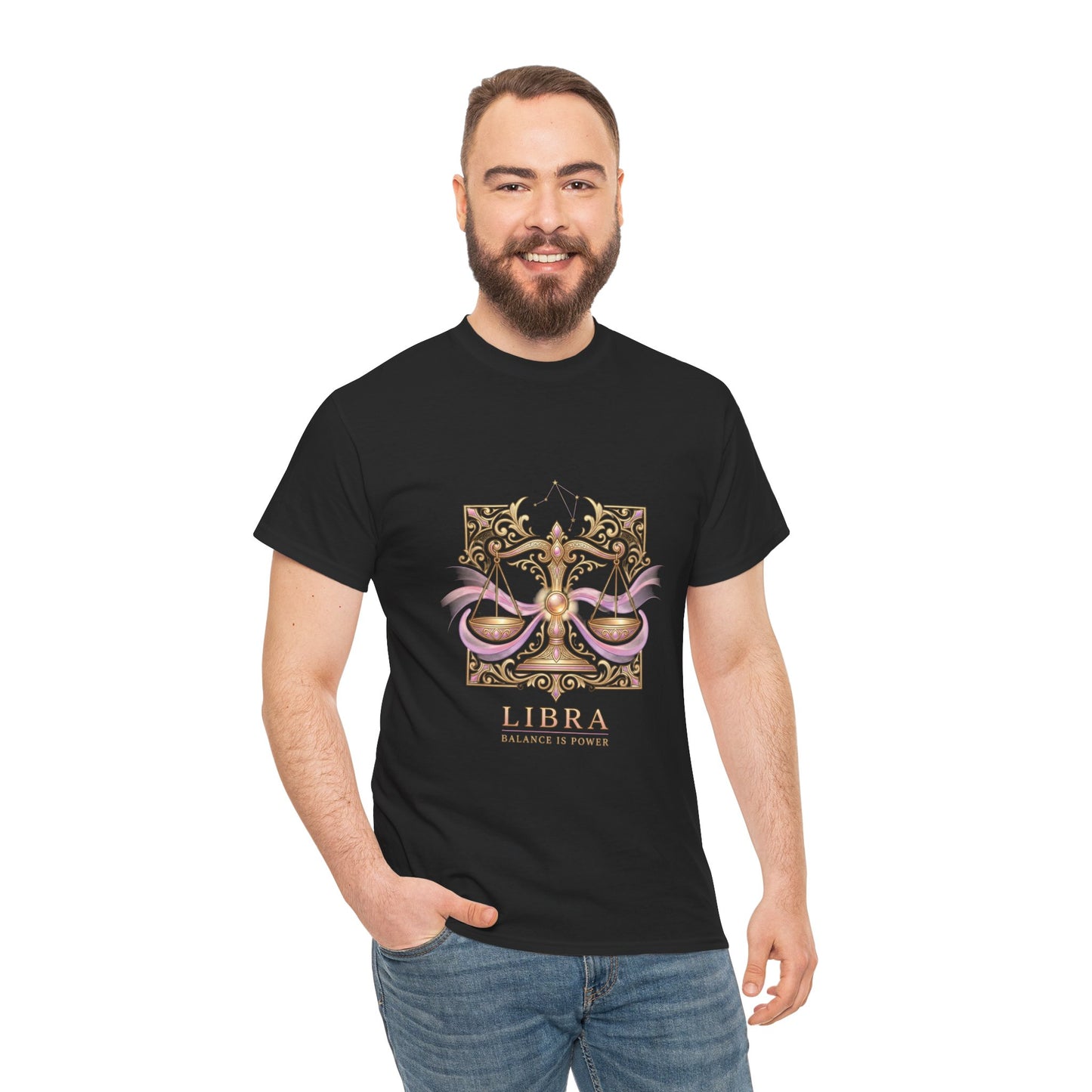 Libra Scales T‑Shirt — Zodiac Balance Is Power Tee