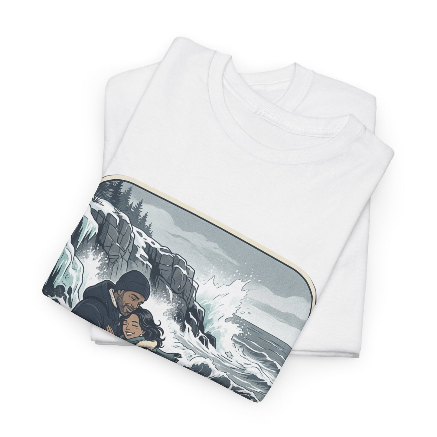 Acadia National Park Tee — Coastal Winter Couple Graphic