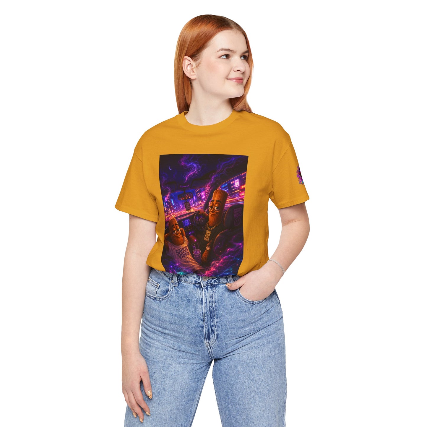 Tung Tung Tung Sahur Who Ride Like Us T-Shirt — Night Cruise Vaporwave Graphic Tee