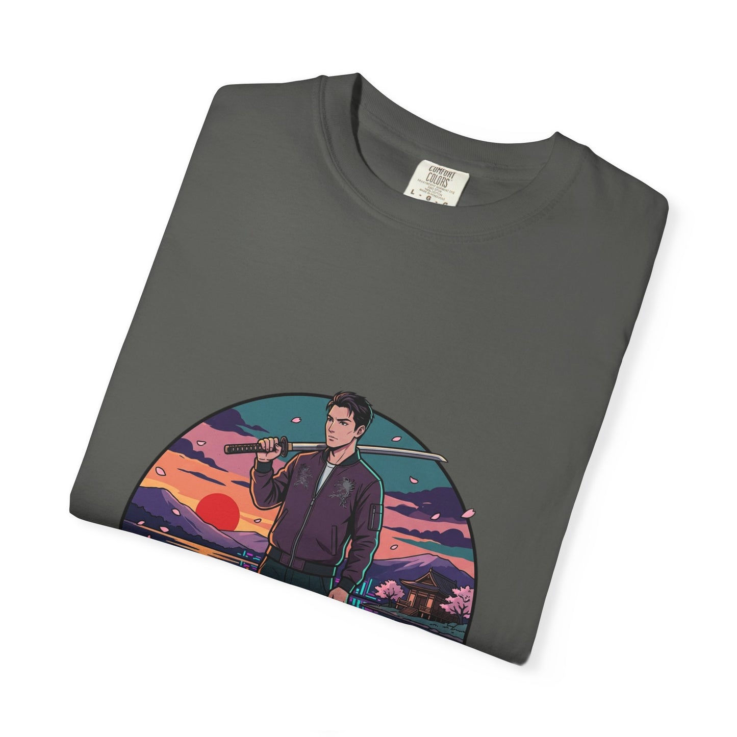 Vintage Night Harbor T-Shirt — Retro Sunset Fisherman Graphic Tee