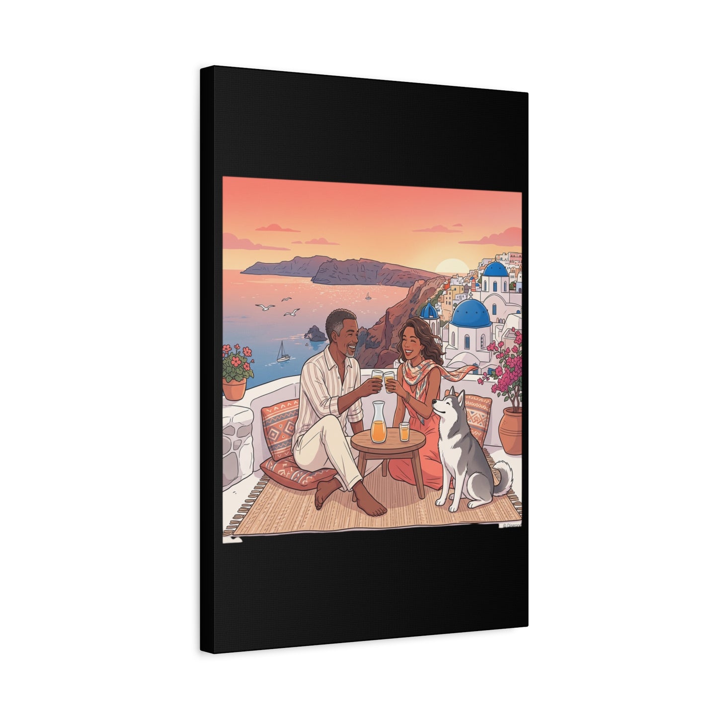 Santorini, Greece – “Sunset Serenade - Matte Canvas, Stretched, 1.25"