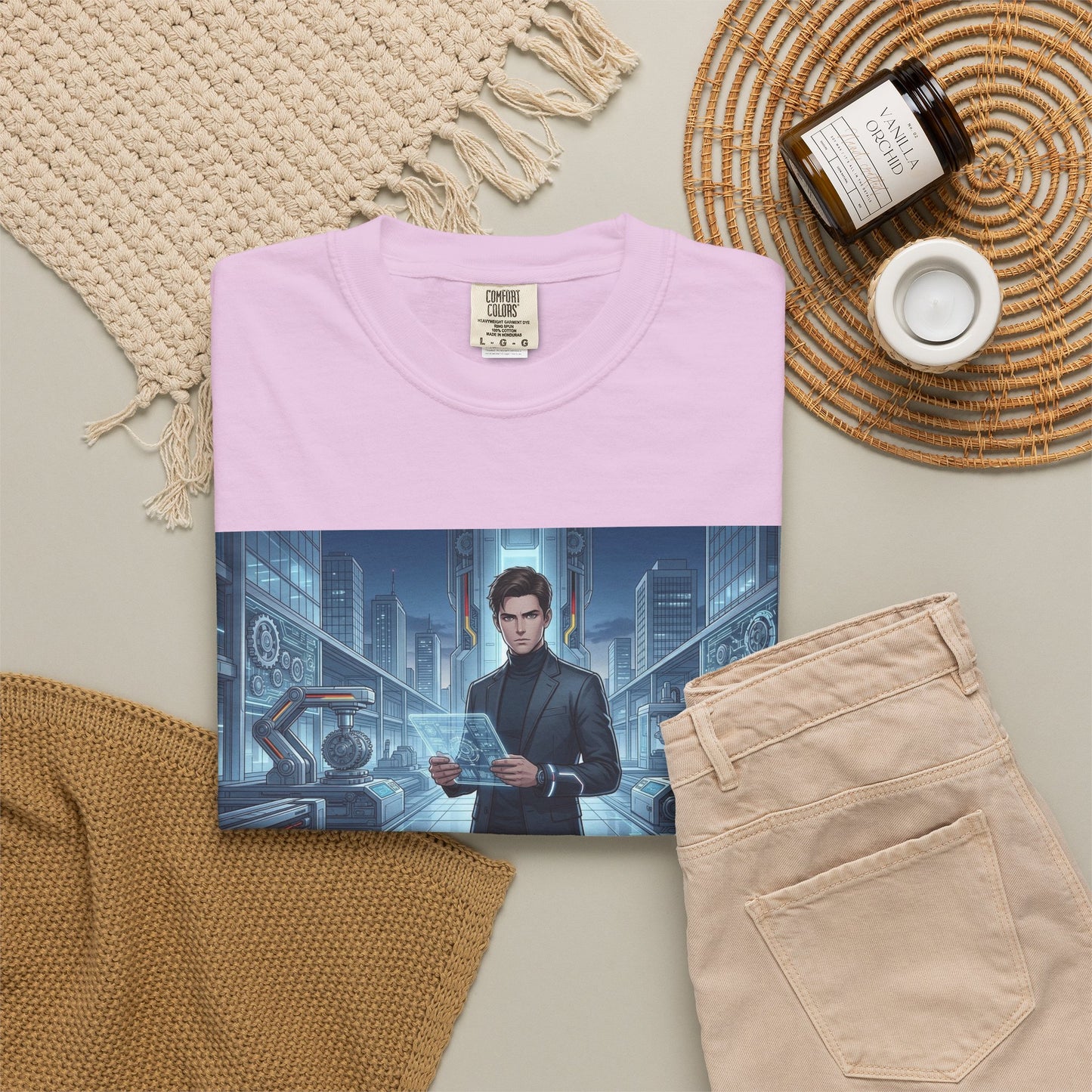 Cyberpunk Detective T-Shirt — Futuristic Noir Cityscape Graphic Tee