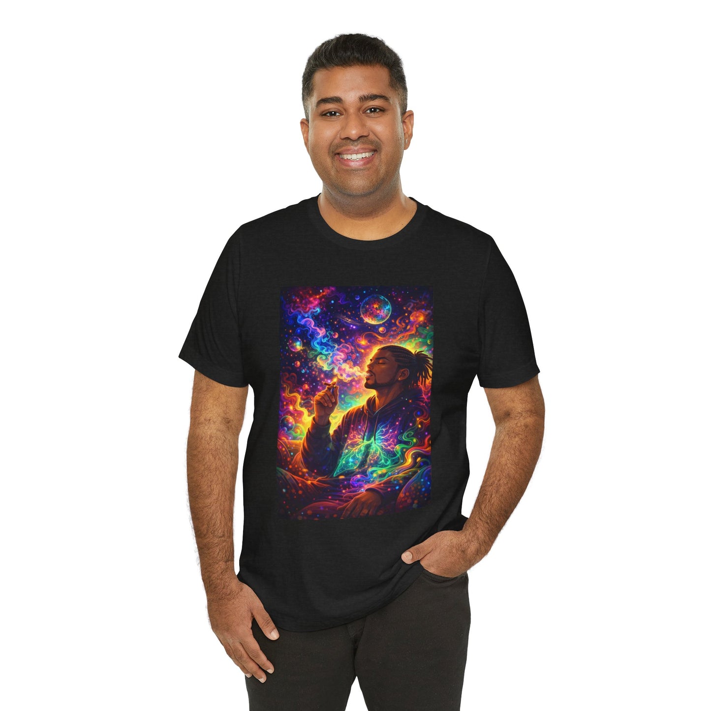 Psychedelic Session T-Shirt — Cosmic Portrait Graphic Tee