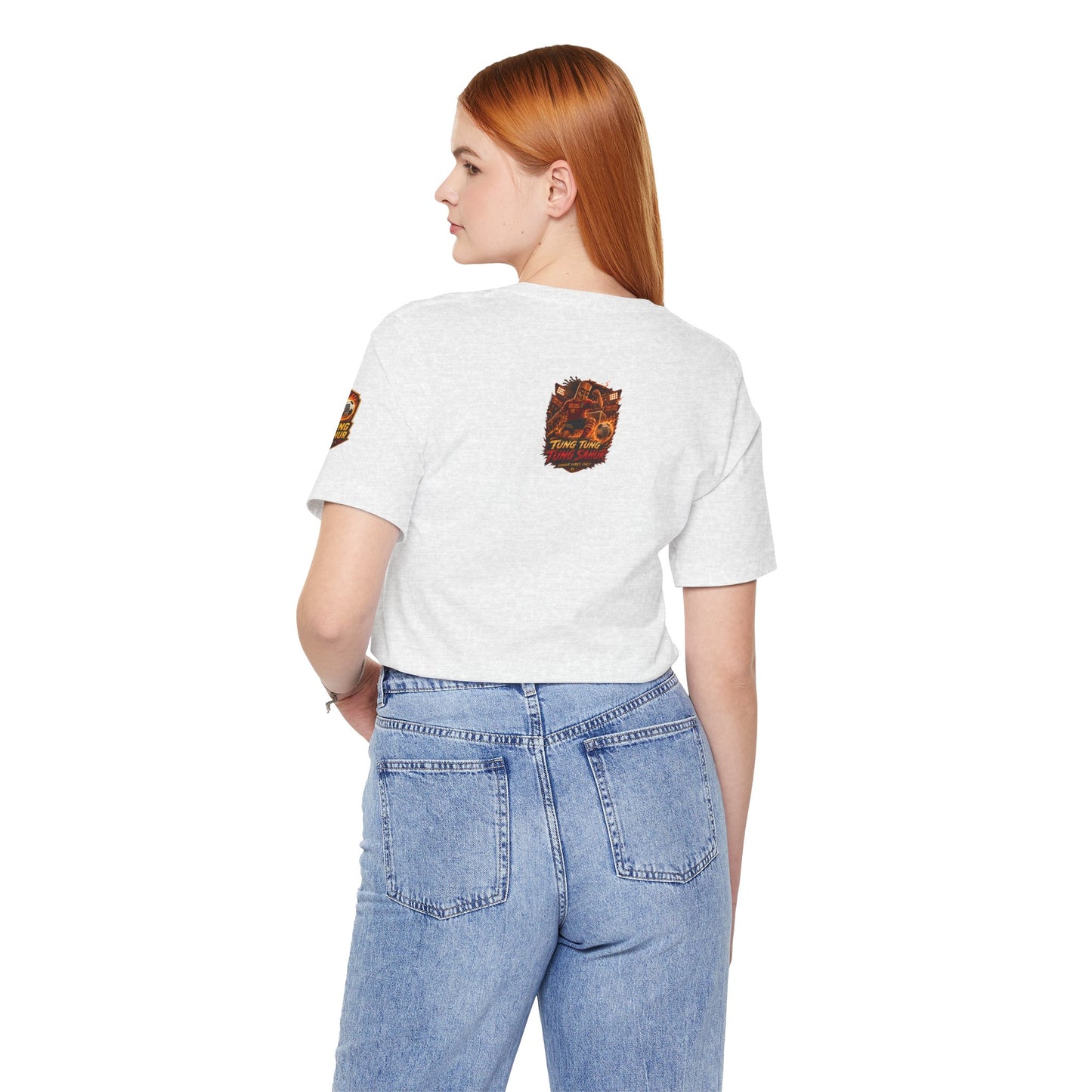 Tung Tung Tung Sahur Soccer Kick Firestorm Graphic Tee — ‘Goal’ Animated Kick Design