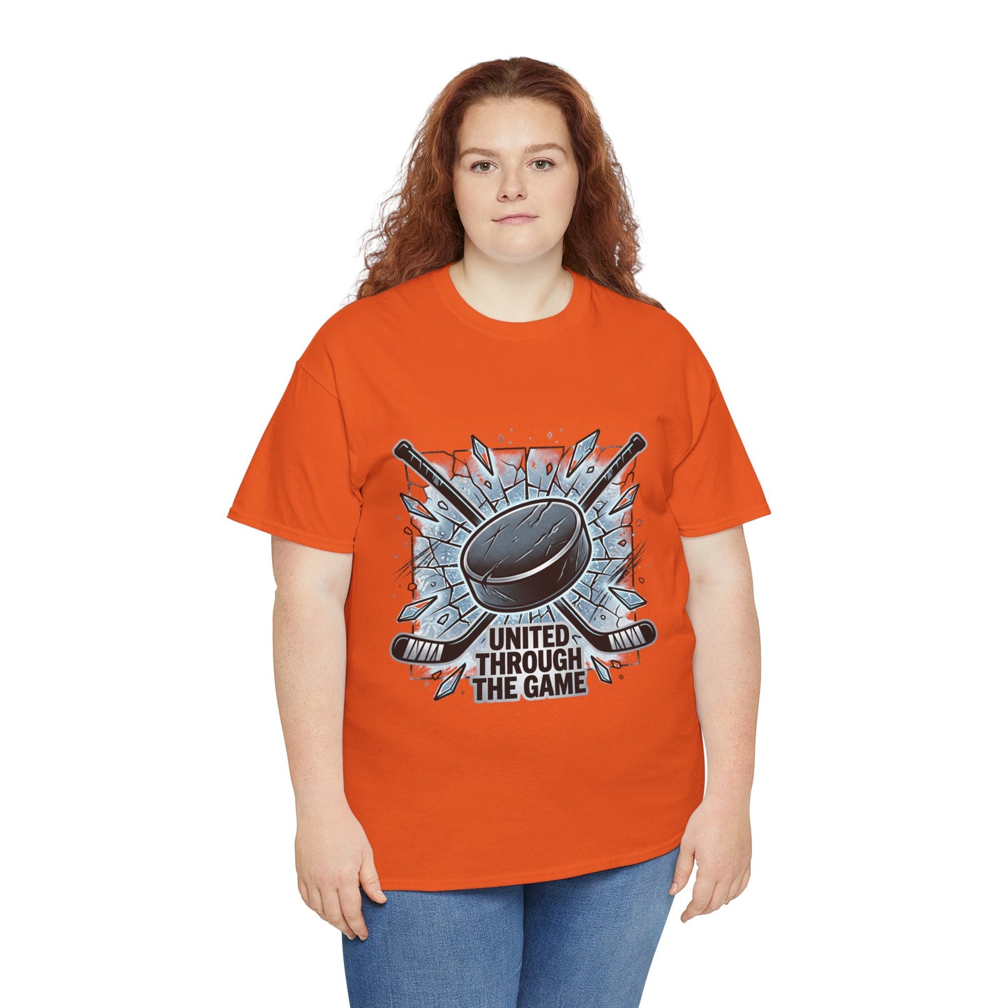 Hockey T-Shirt — "United Through the Game" Graphic Tee