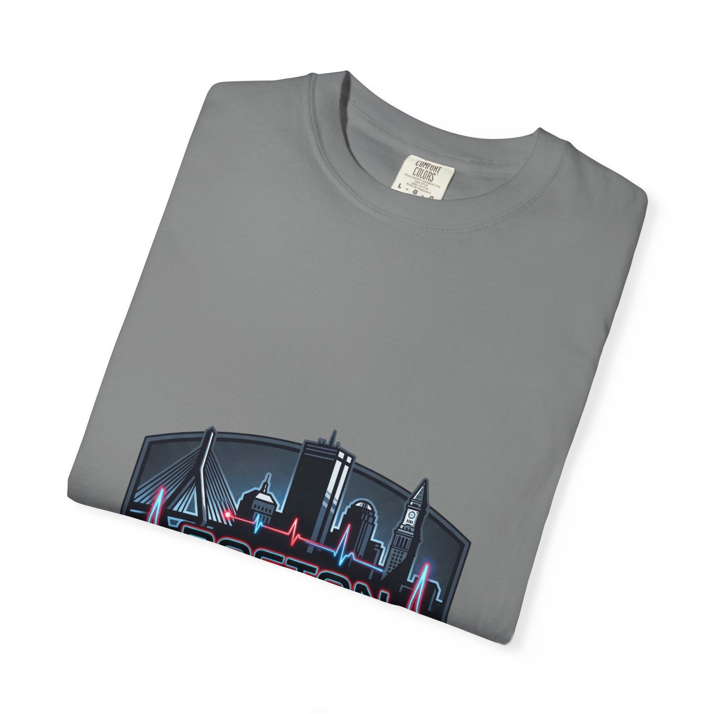 Boston Energy T-Shirt — City Skyline Neon Tee