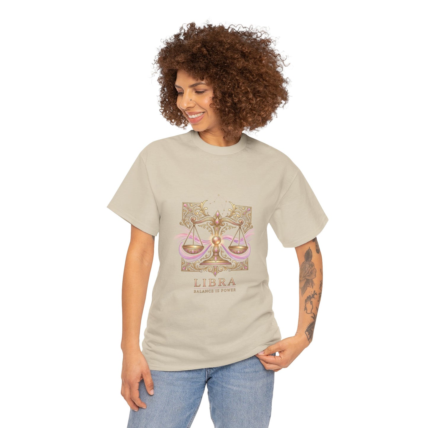Libra Scales T‑Shirt — Zodiac Balance Is Power Tee