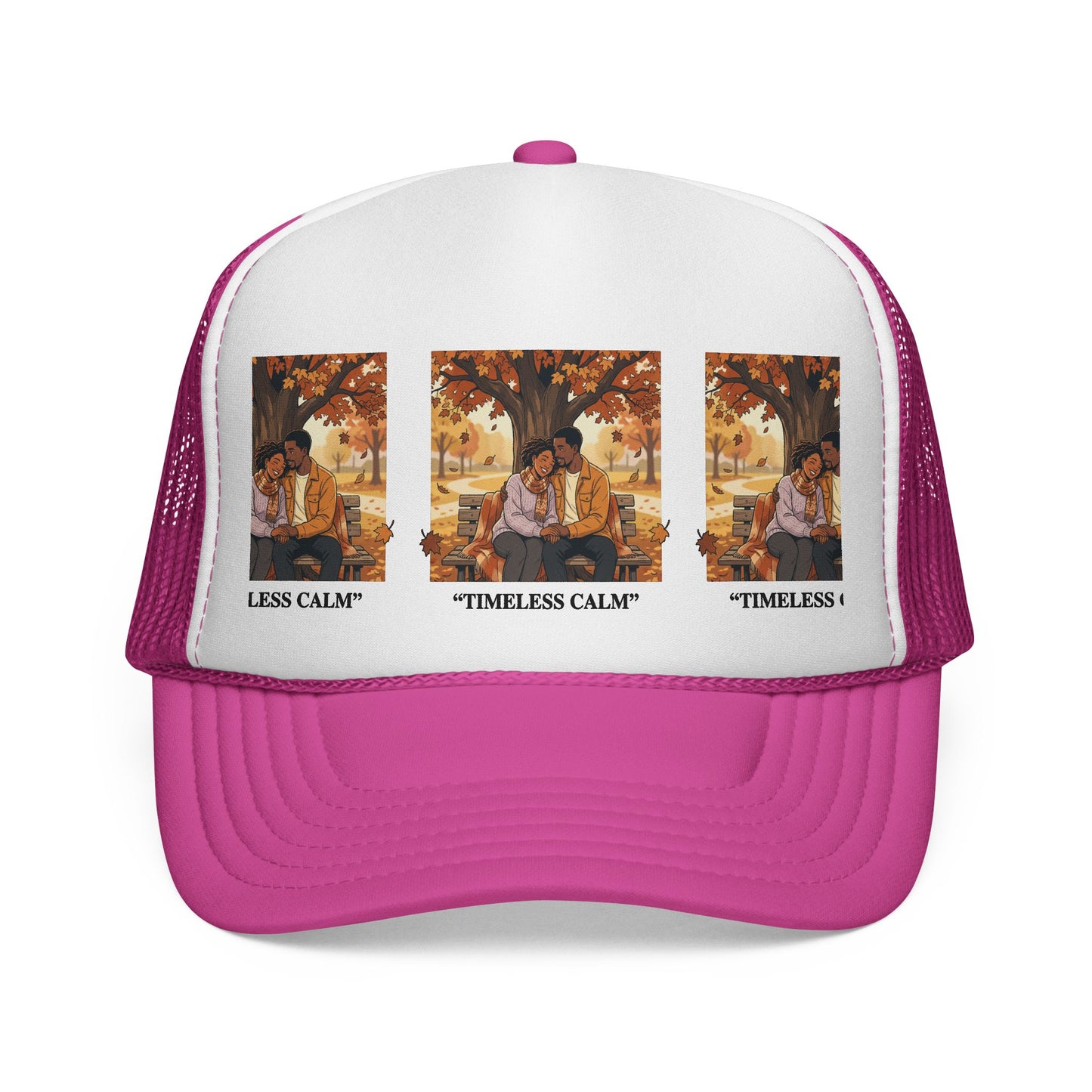 Trucker Cap — "Timeless Calm" Autumn Couple Vintage Patch