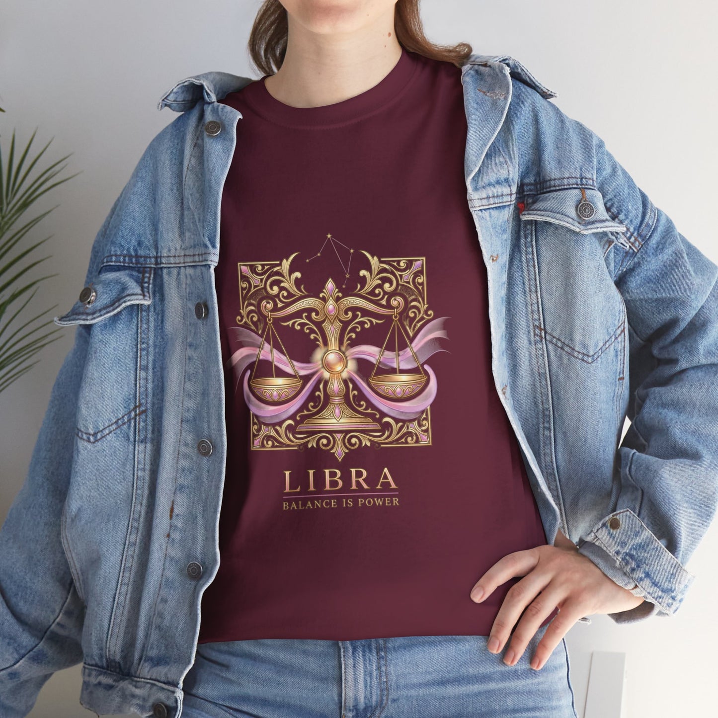Libra Scales T‑Shirt — Zodiac Balance Is Power Tee