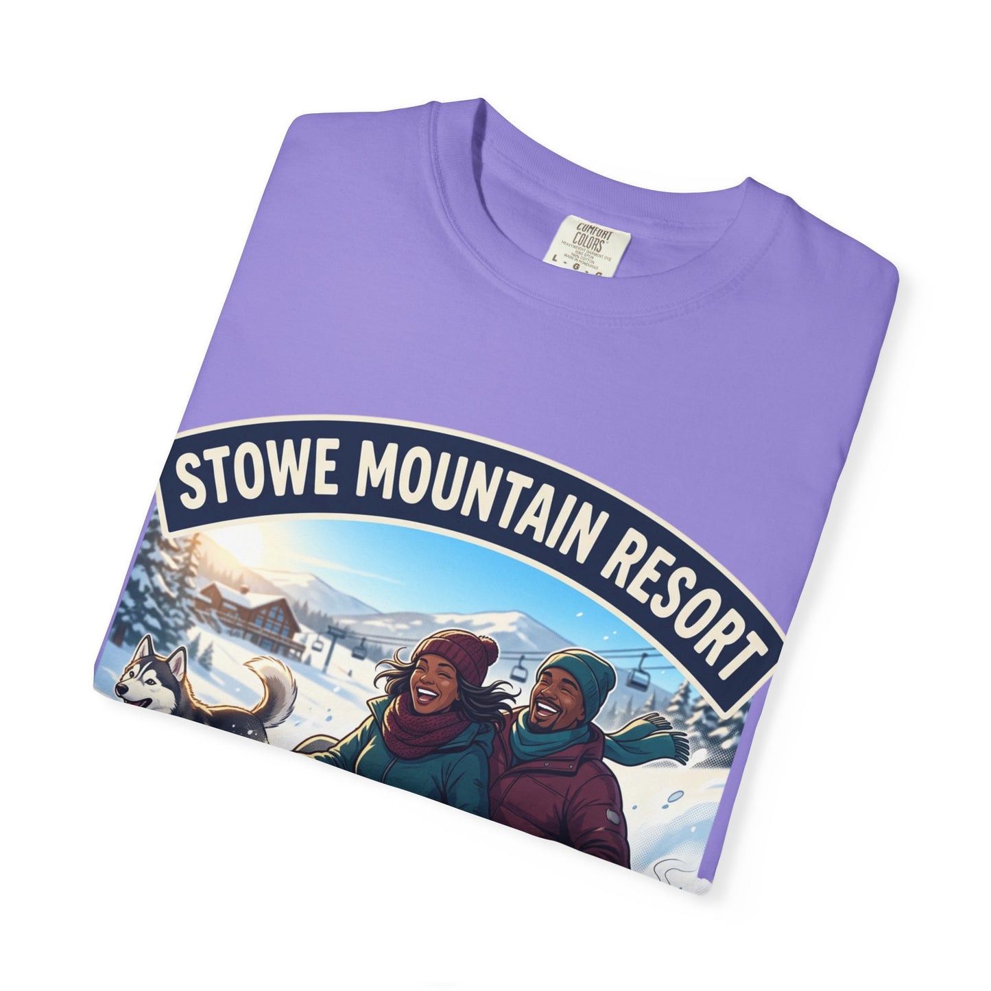 Stowe Mountain Resort Snow Tubing T-Shirt — "Vermont Joy" Winter Apparel