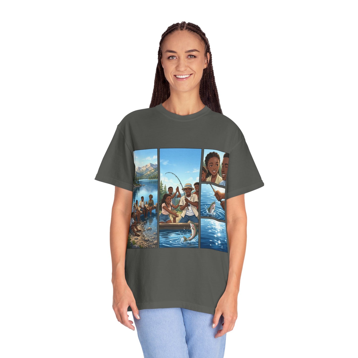 ake Tahoe Fishing Moments T-Shirt — Retro Outdoors Fishing Graphic Tee