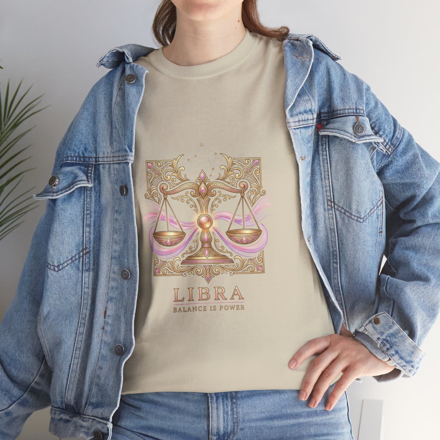 Libra Scales T‑Shirt — Zodiac Balance Is Power Tee