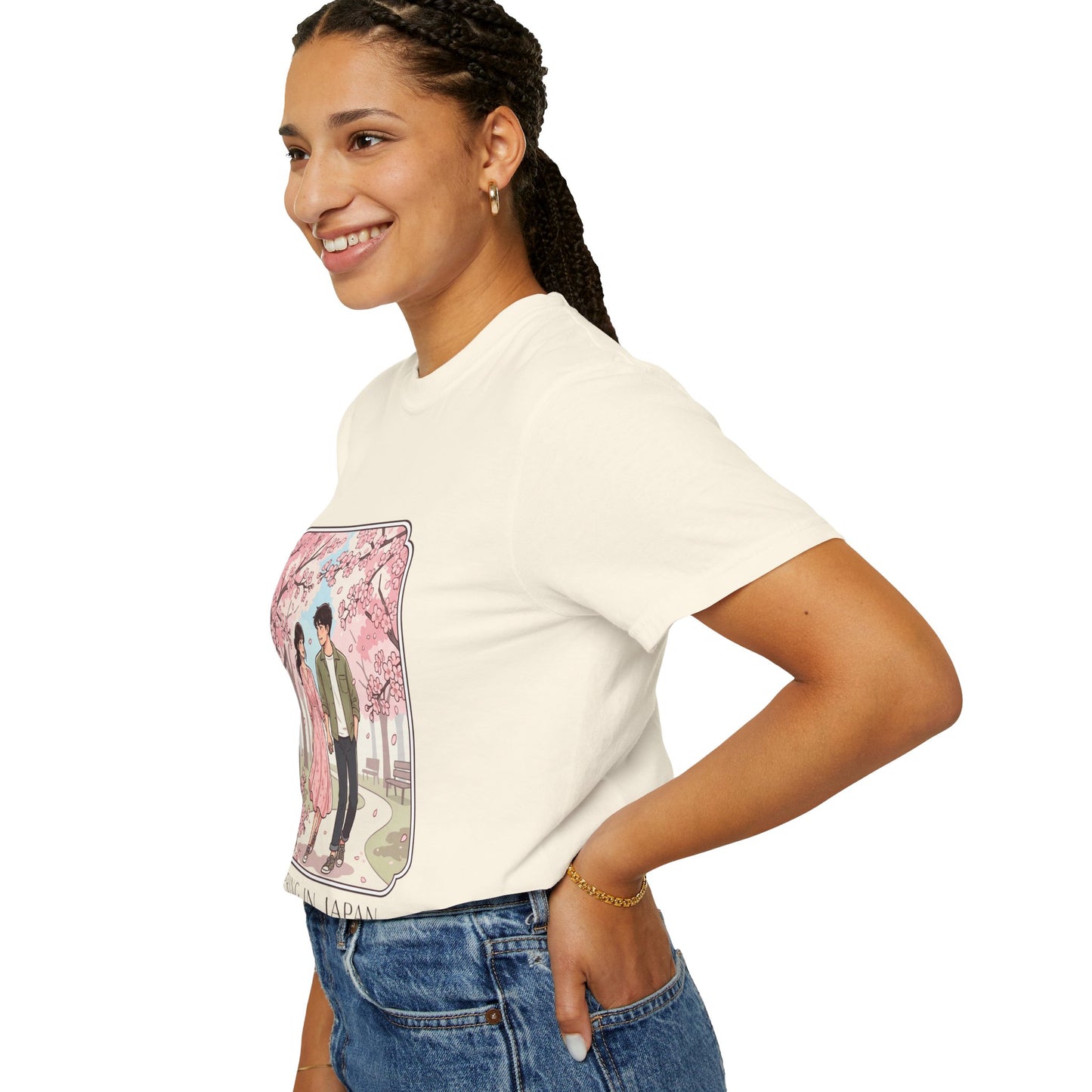 Spring in Japan T-Shirt — Cherry Blossom Couple Graphic Tee