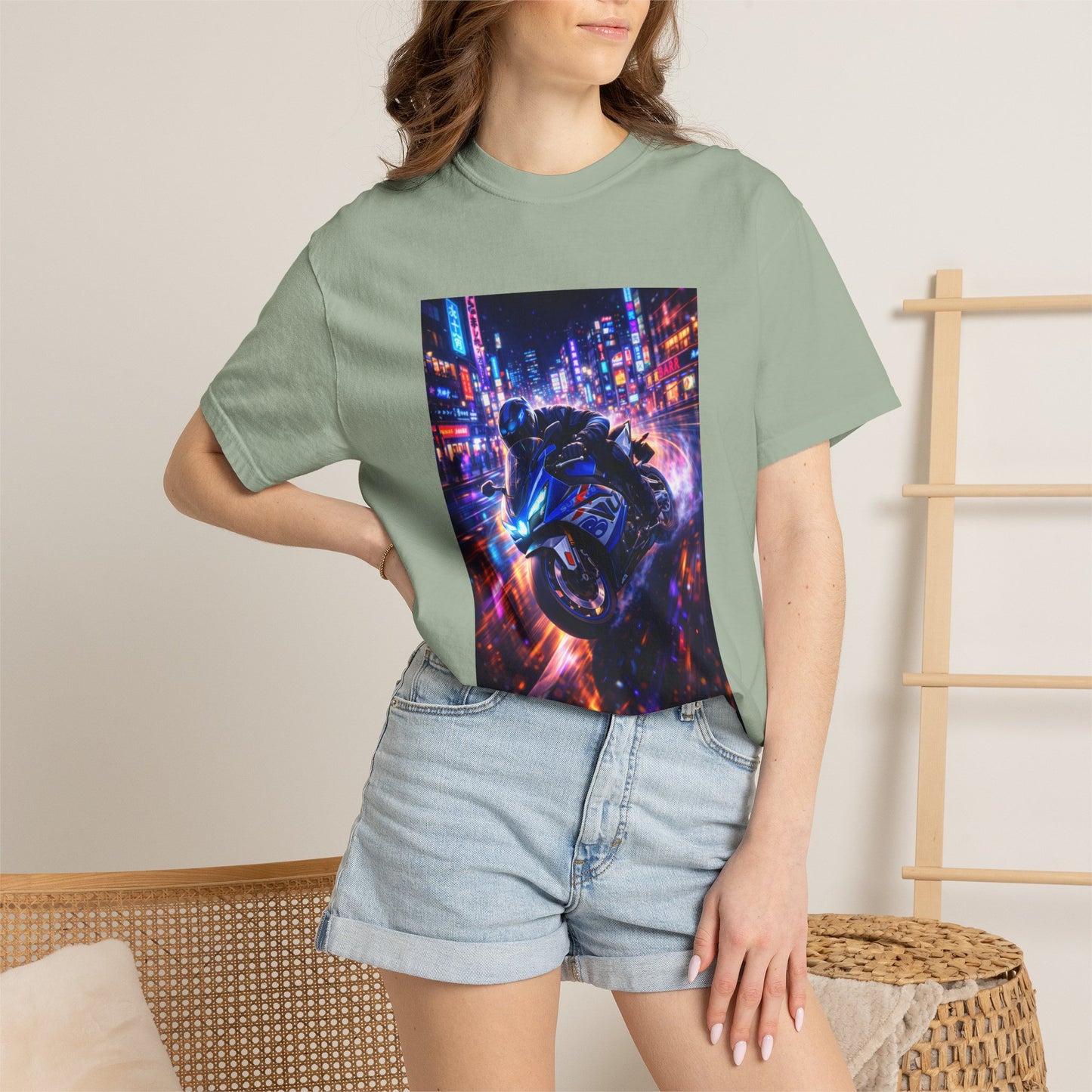 Suzuki GSX-R1000-NEON NIGHT RUN -  T-Shirt — Neon Night Rider Graphic Tee