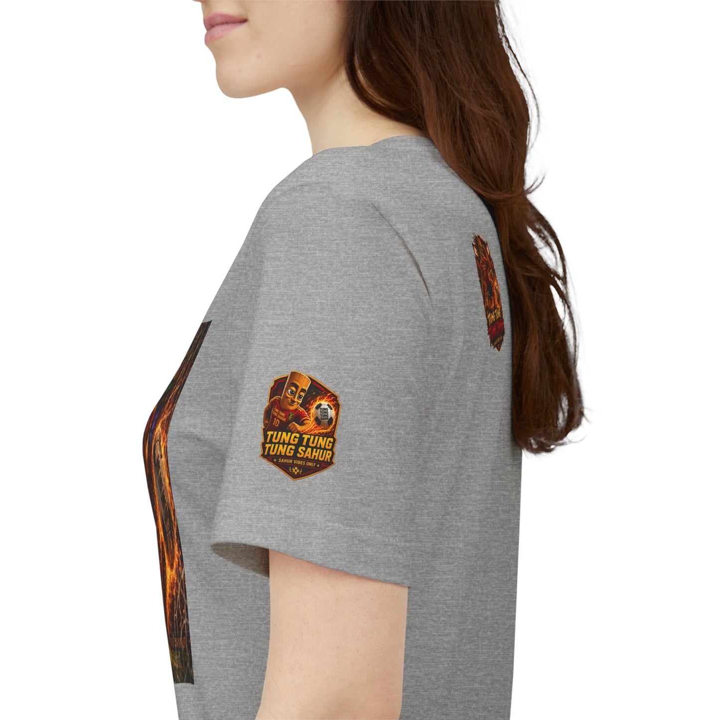 Tung Tung Tung Sahur Soccer Kick Firestorm Graphic Tee — ‘Goal’ Animated Kick Design