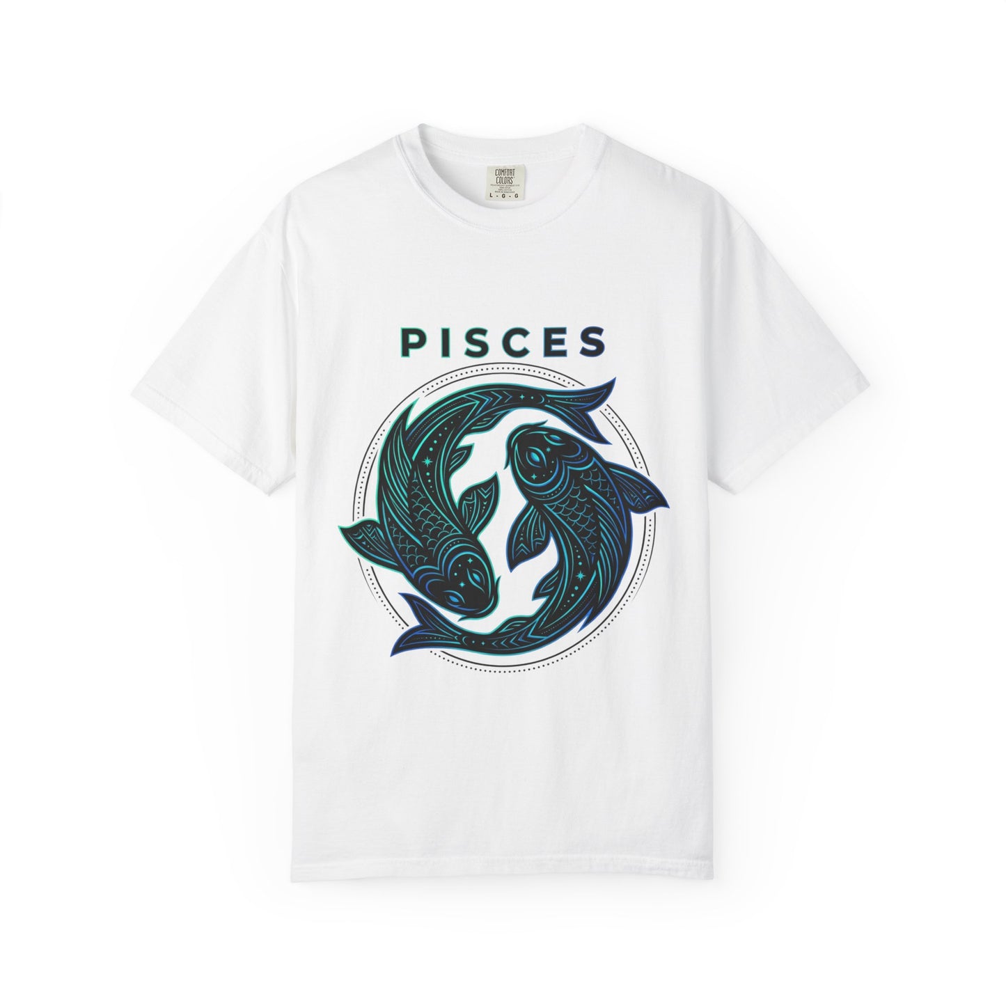 Pisces Zodiac T-Shirt — Artistic Twin Fish Astrology Tee
