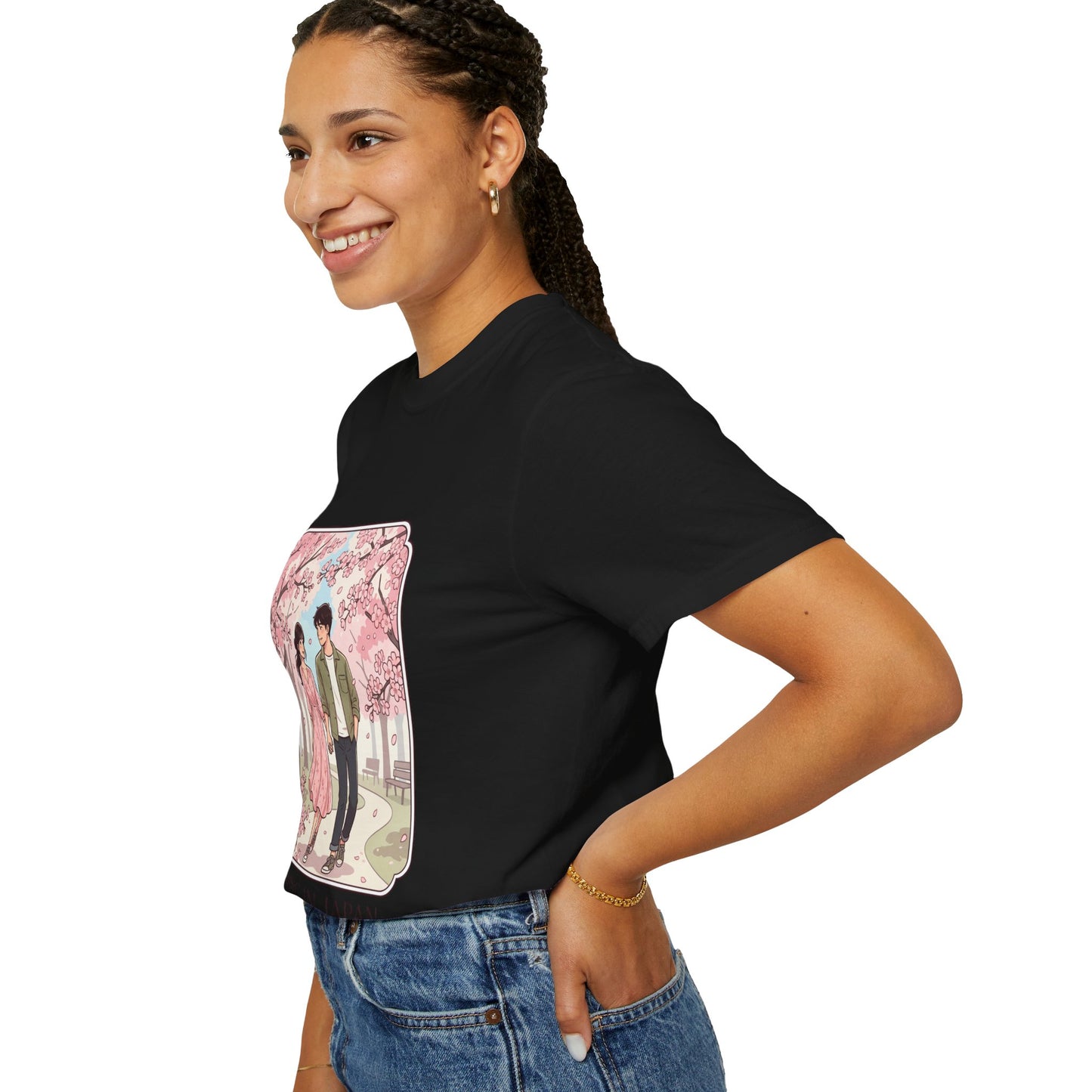 Spring in Japan T-Shirt — Cherry Blossom Couple Graphic Tee