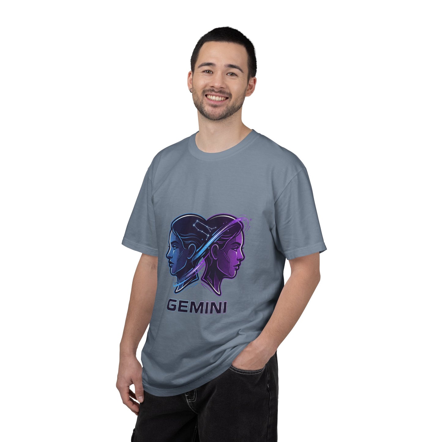 Gemini Zodiac T‑Shirt — Dual Faces Astrology Tee