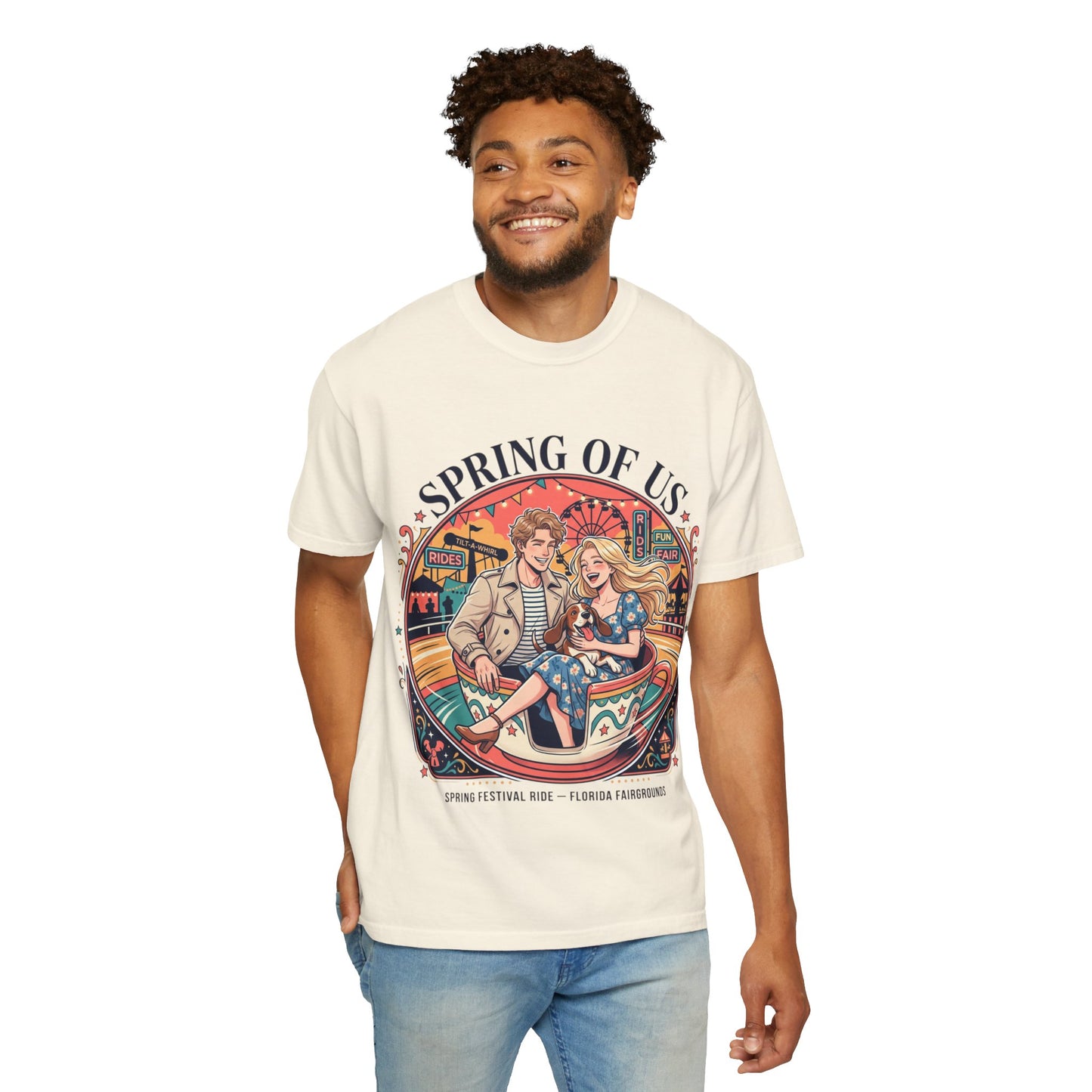 Spring of Us T-Shirt — Retro Carnival Couple Tee (Spring Festival Concert)