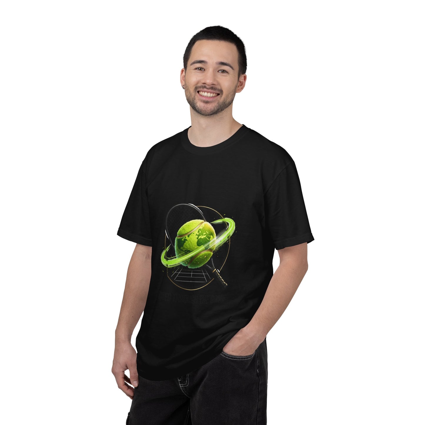 Tennis Globe T‑Shirt — "United Through the Game" Sports Tee