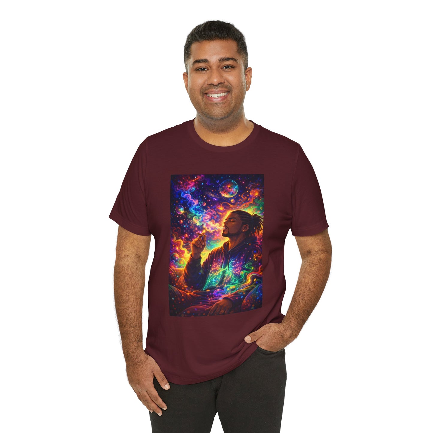 Psychedelic Session T-Shirt — Cosmic Portrait Graphic Tee