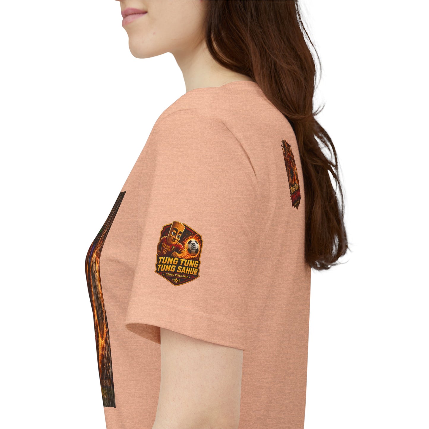 Tung Tung Tung Sahur Soccer Kick Firestorm Graphic Tee — ‘Goal’ Animated Kick Design