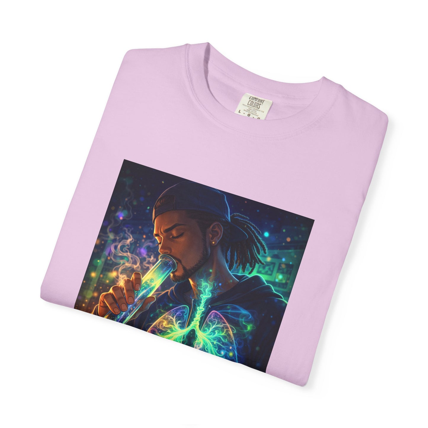Cosmic Lungs T-Shirt — Neon Anatomical Art Tee