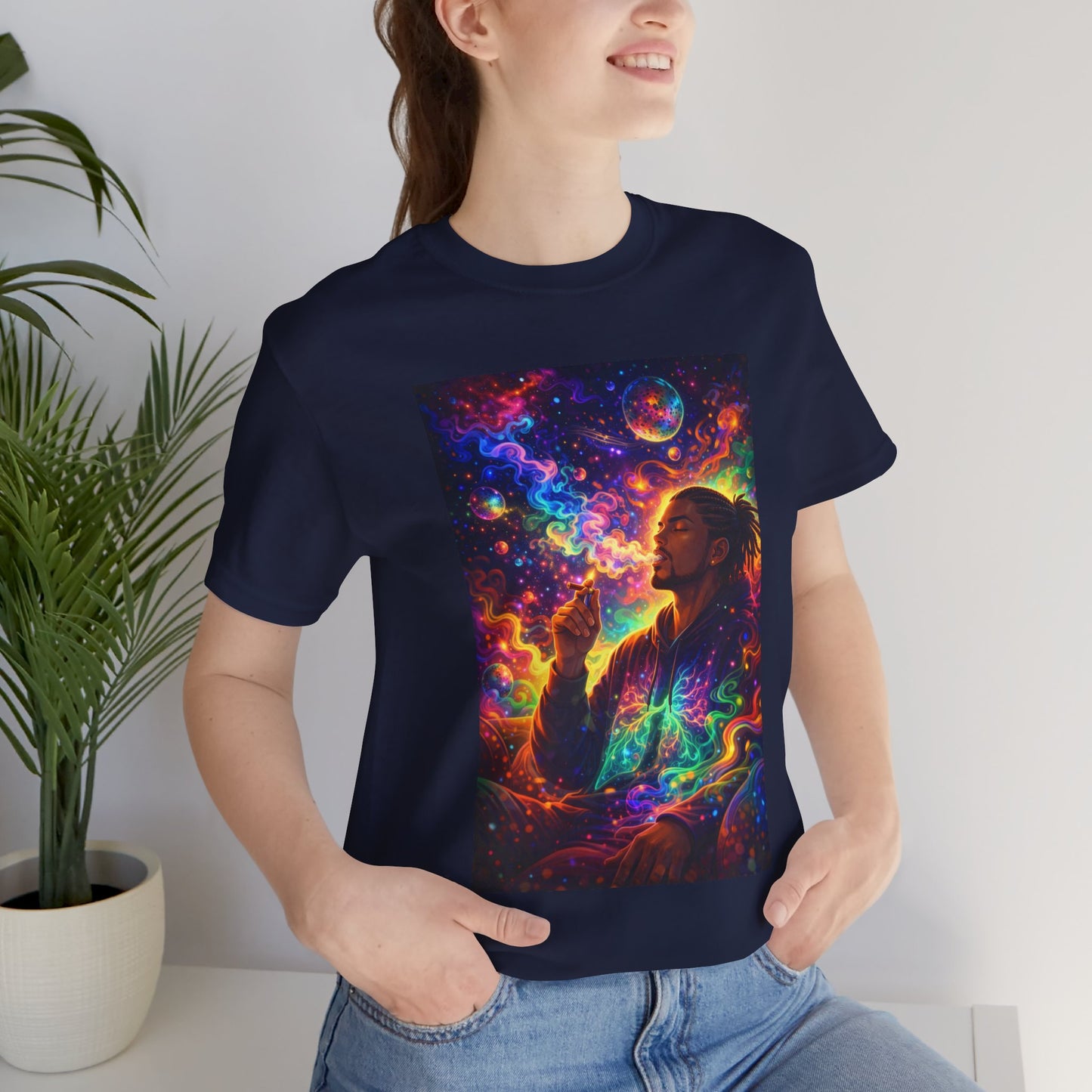Psychedelic Session T-Shirt — Cosmic Portrait Graphic Tee