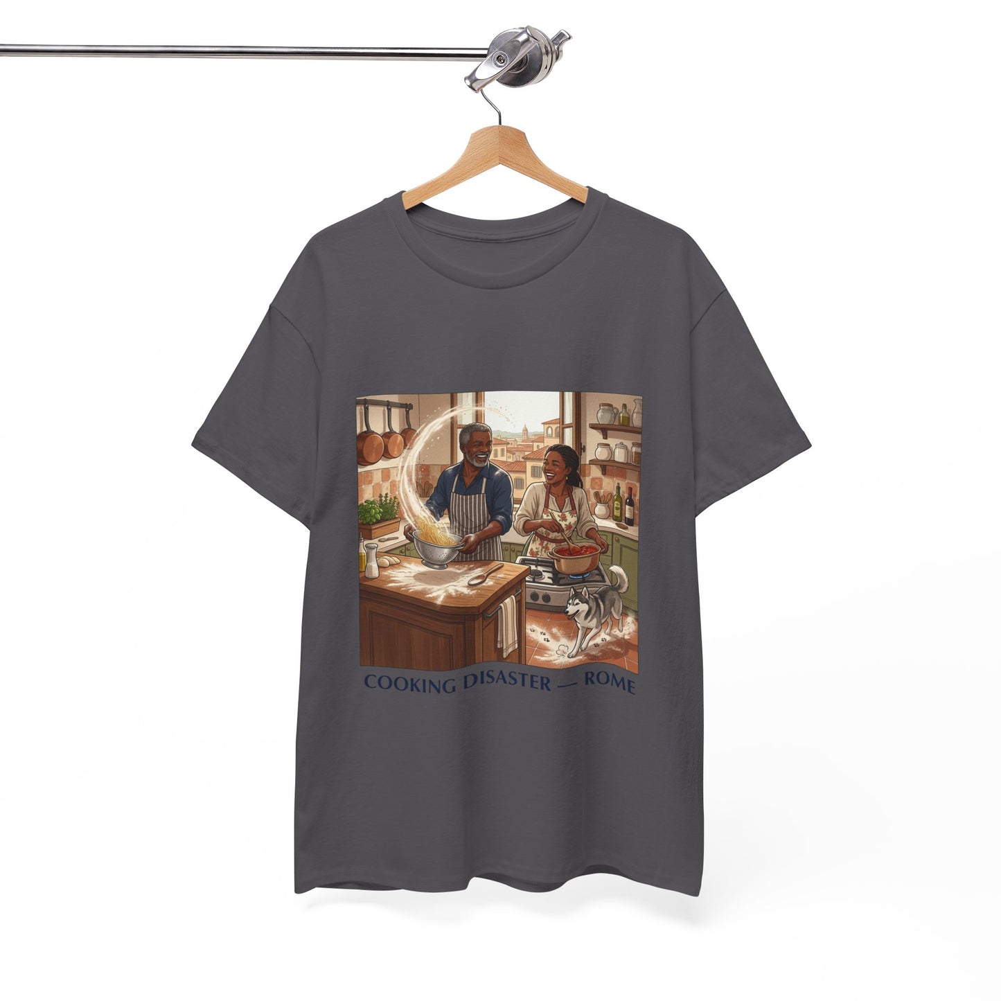 T-Shirt — 'Cooking Disaster — Rome' Illustrated Cooking Tee