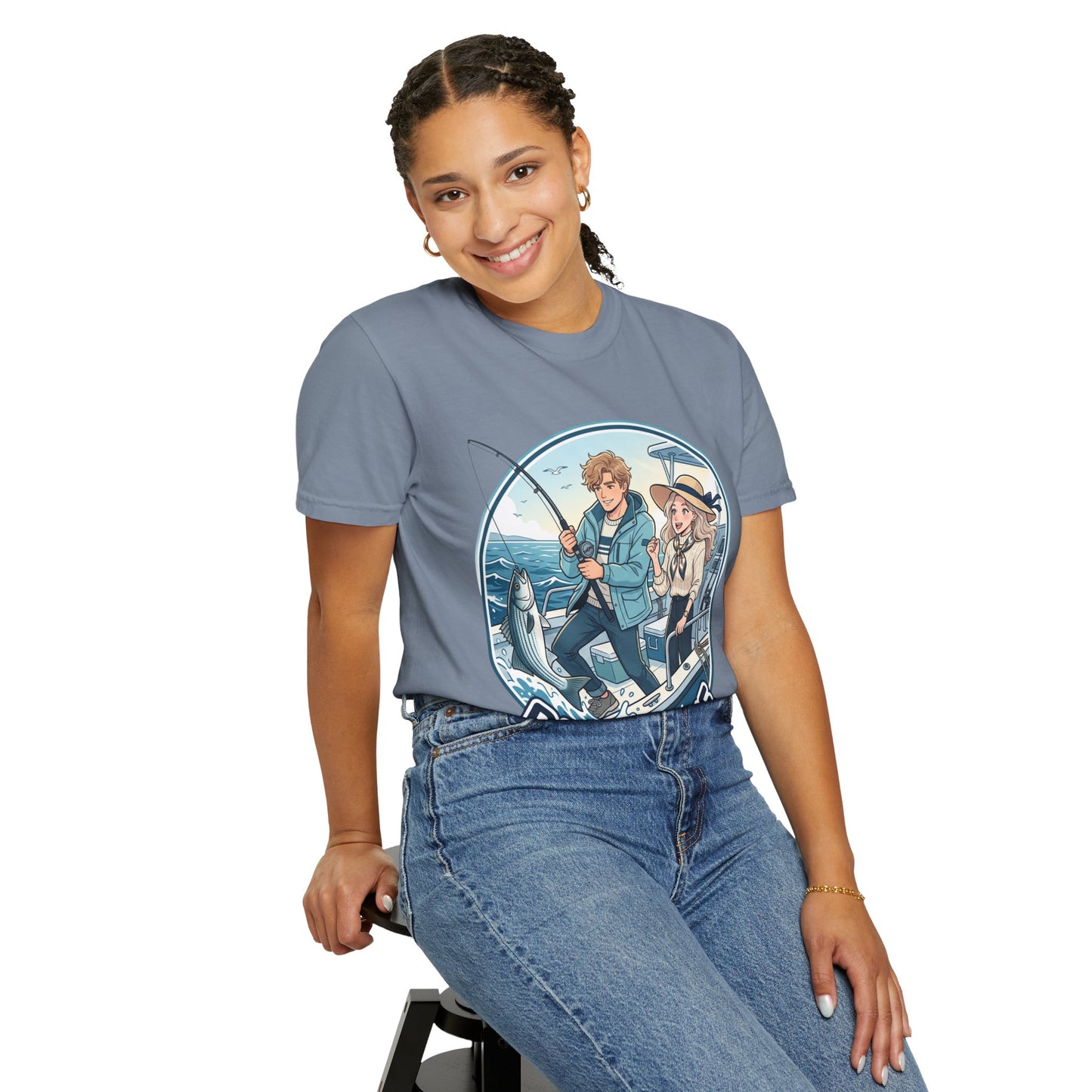 Reel Love Fishing T-Shirt — Cute Couple Anglers Graphic Tee