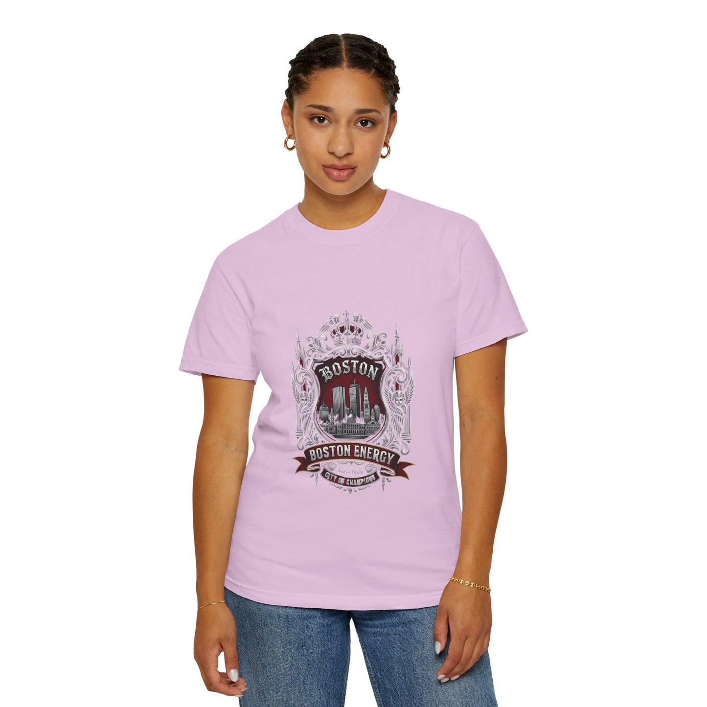 Boston Energy Vintage Crest T-Shirt — Retro City Skyline Tee