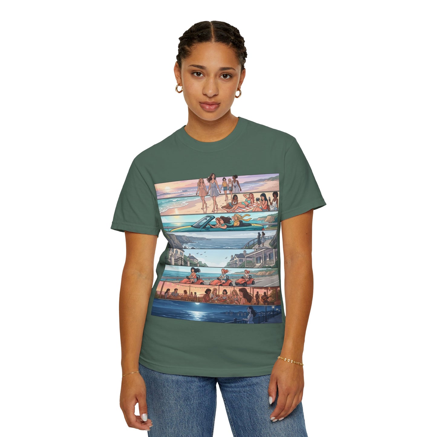 Beach Day Comic Panel T-Shirt — 'Meet Me Where the Waves' Graphic Tee