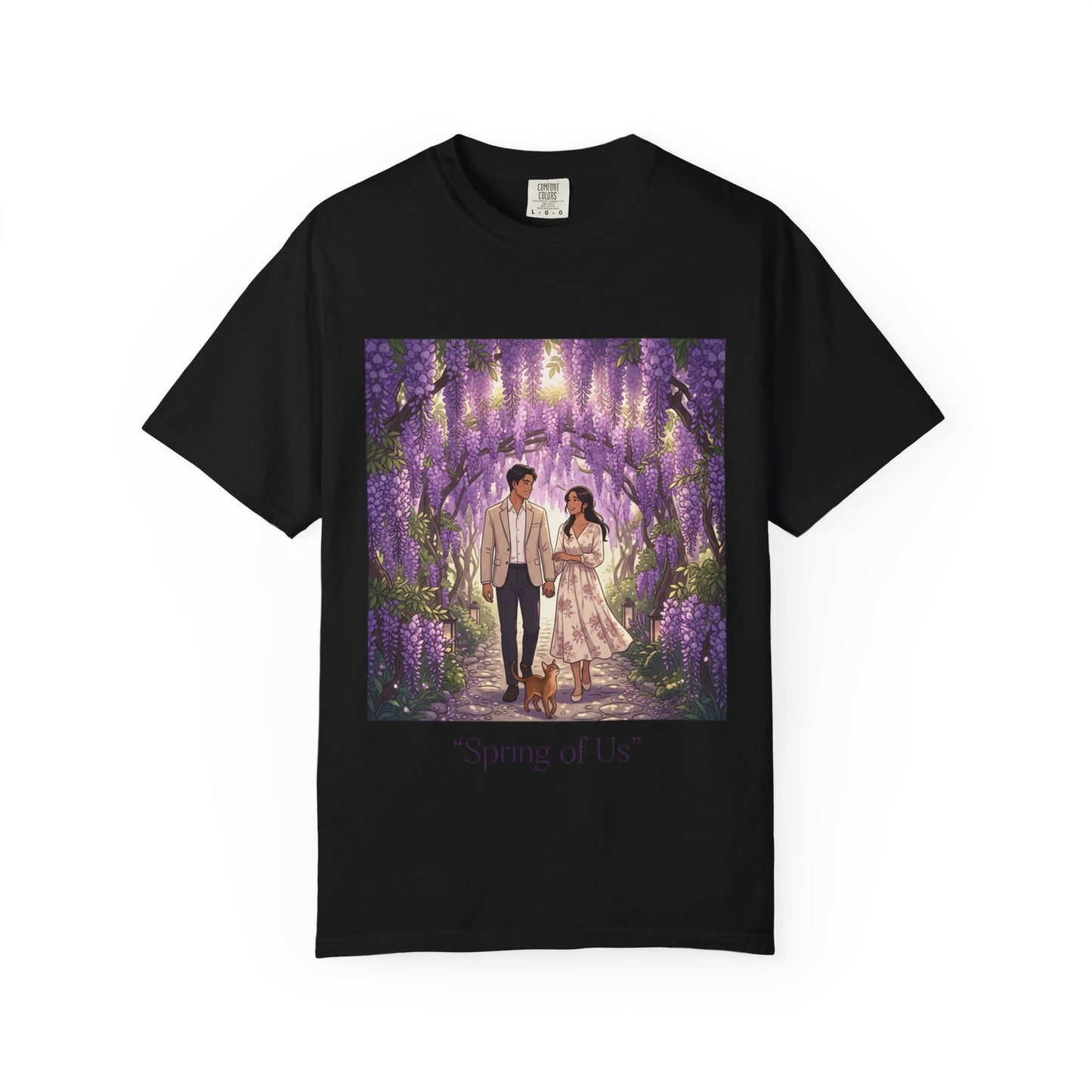Spring of Us T-Shirt — Romantic Wisteria Couple Graphic Tee