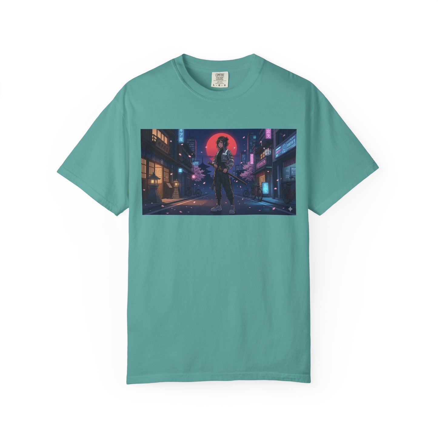 Japan — Samurai City Tradition + Nightscape T-Shirt —  Graphic Tee