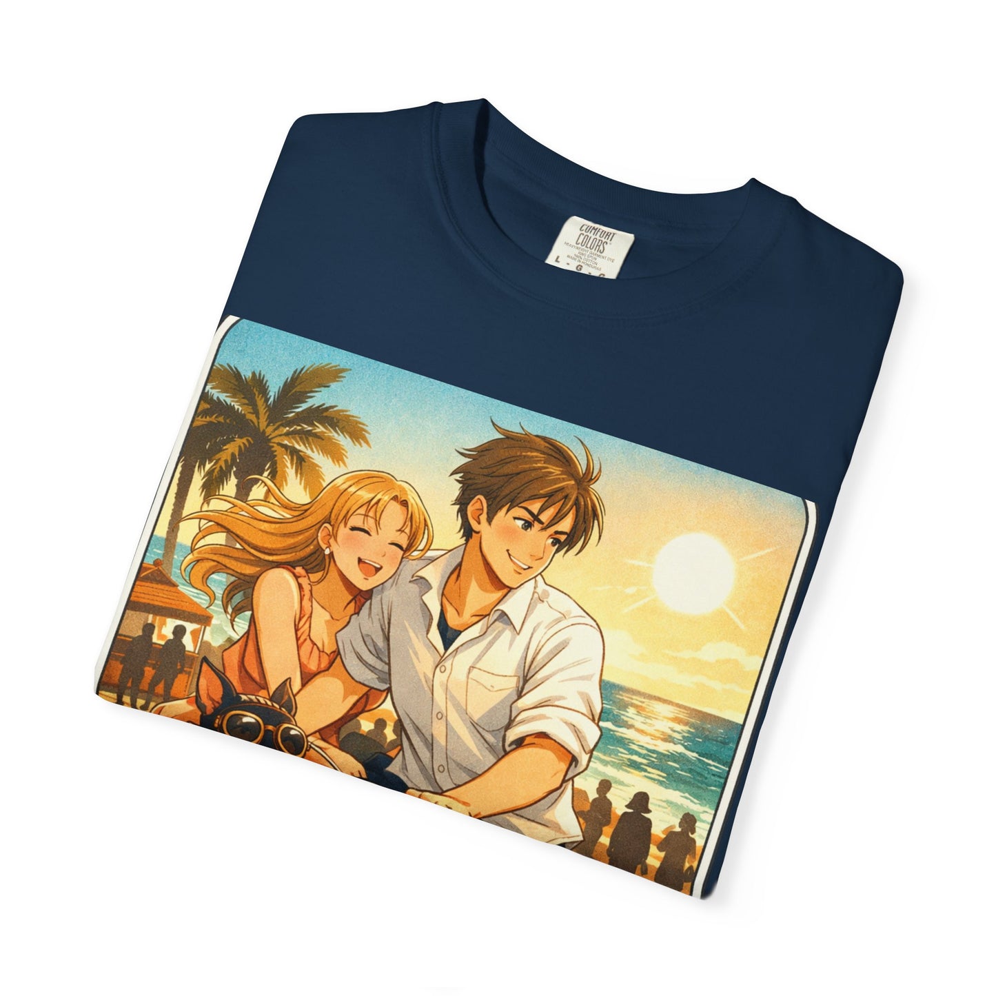 Spring of Us T-Shirt — Vintage Beach Couple Bicycle Design