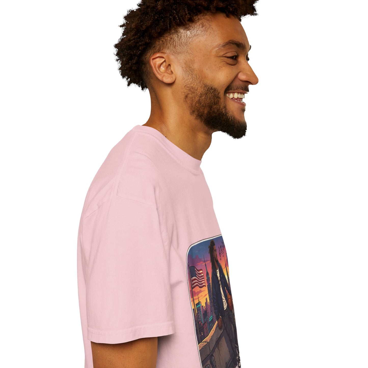 City Sunset Basketball Player T-Shirt — Urban Hoop Lifestyle Tee